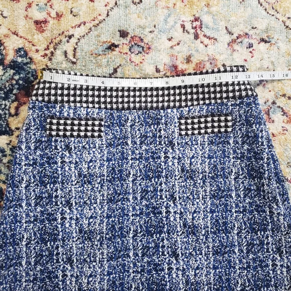 CAbi Reina 21 Club Houndstooth Suit Skirt Sz 0 - Picture 4 of 11